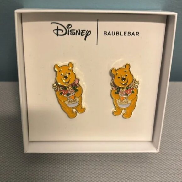 BaubleBar Disney Winnie the Pooh Earrings New in Box - Picture 2 of 2